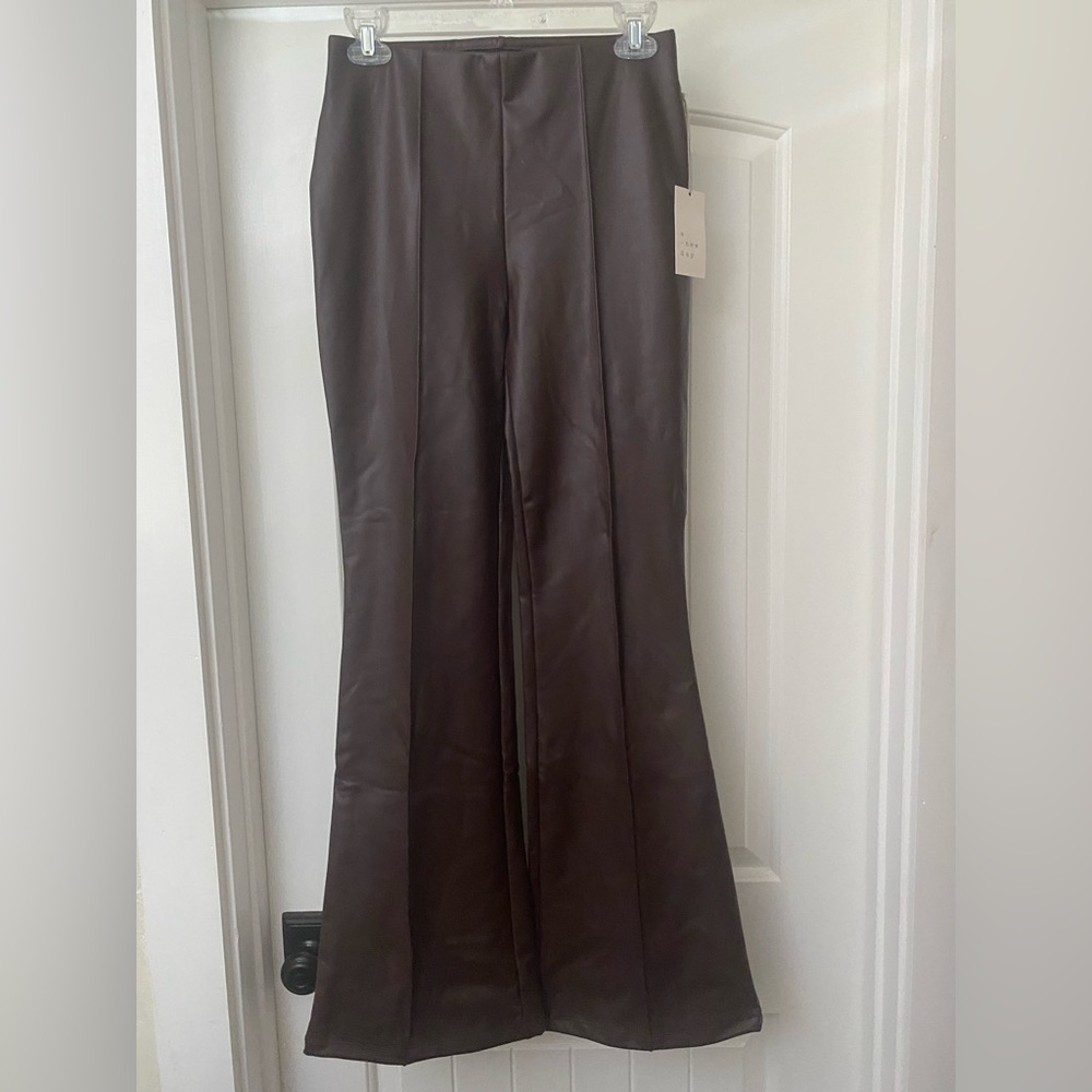 Target Women’s Dark Brown (Pleather)Dress Pants. NWT (S)
